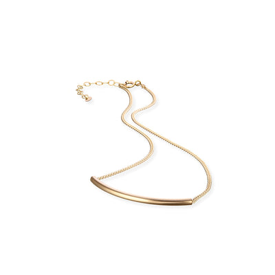 14kt GoldFill Crescent Necklace - Curb Chain