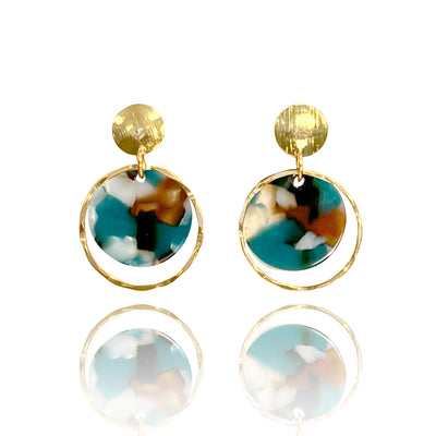 14kt GoldFill Small Ocean Disc Hoops