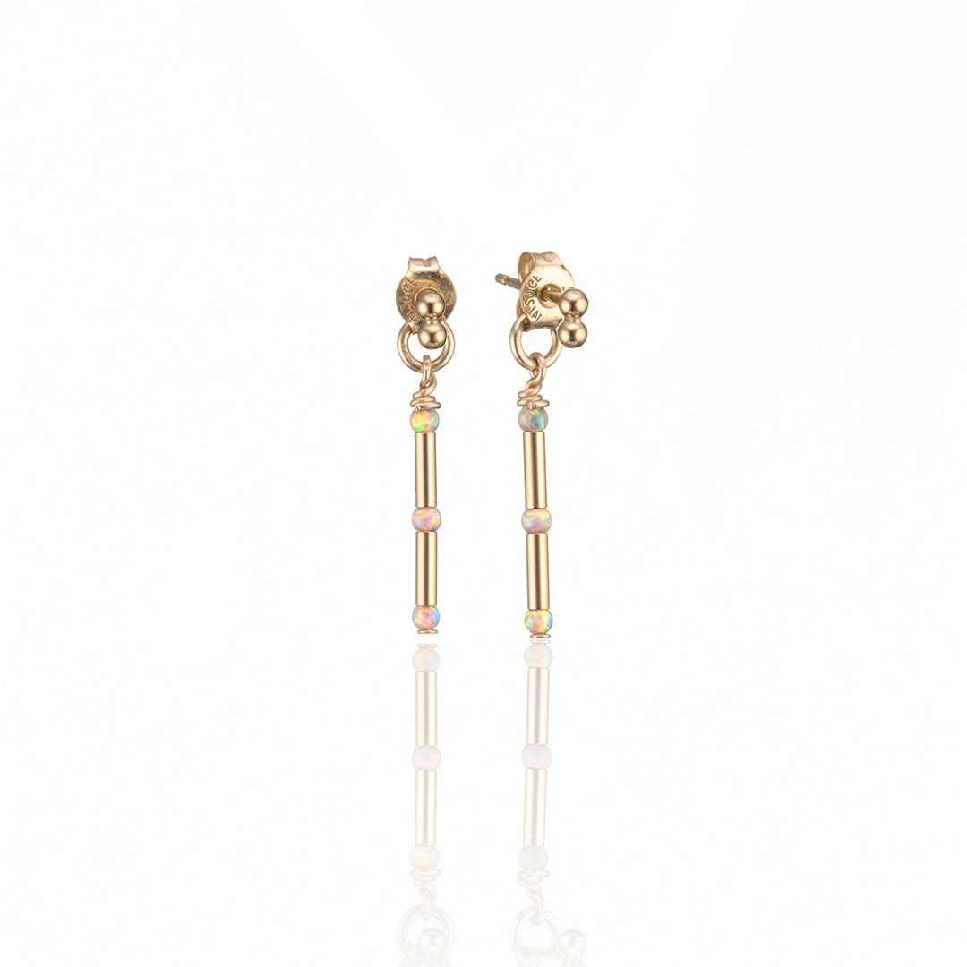 14kt GoldFill/Opal Sunset Linear Earrings - Short