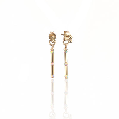 14kt GoldFill/Opal Sunset Linear Earrings - Short