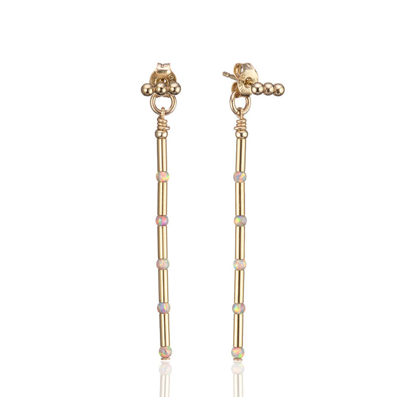 14kt GoldFill/Opal Sunset Linear Earrings - Long