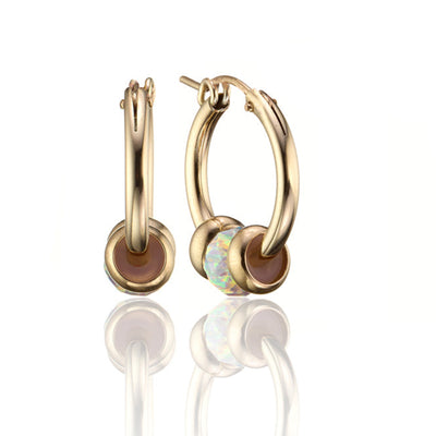 14kt GoldFill/Opal Sunset Midi Hoops