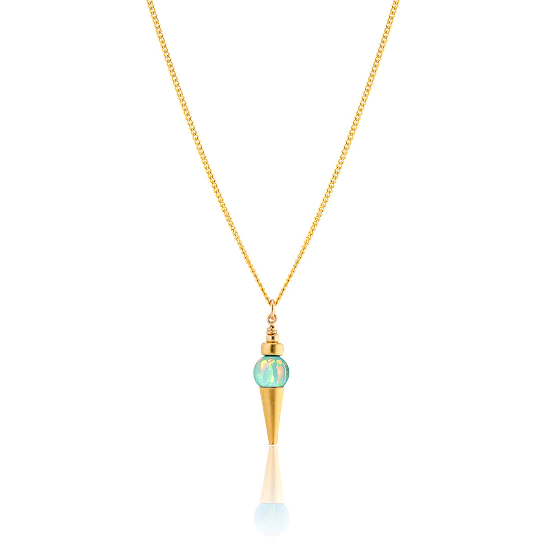 14kt GoldFill/Opal Moon Point Pendant