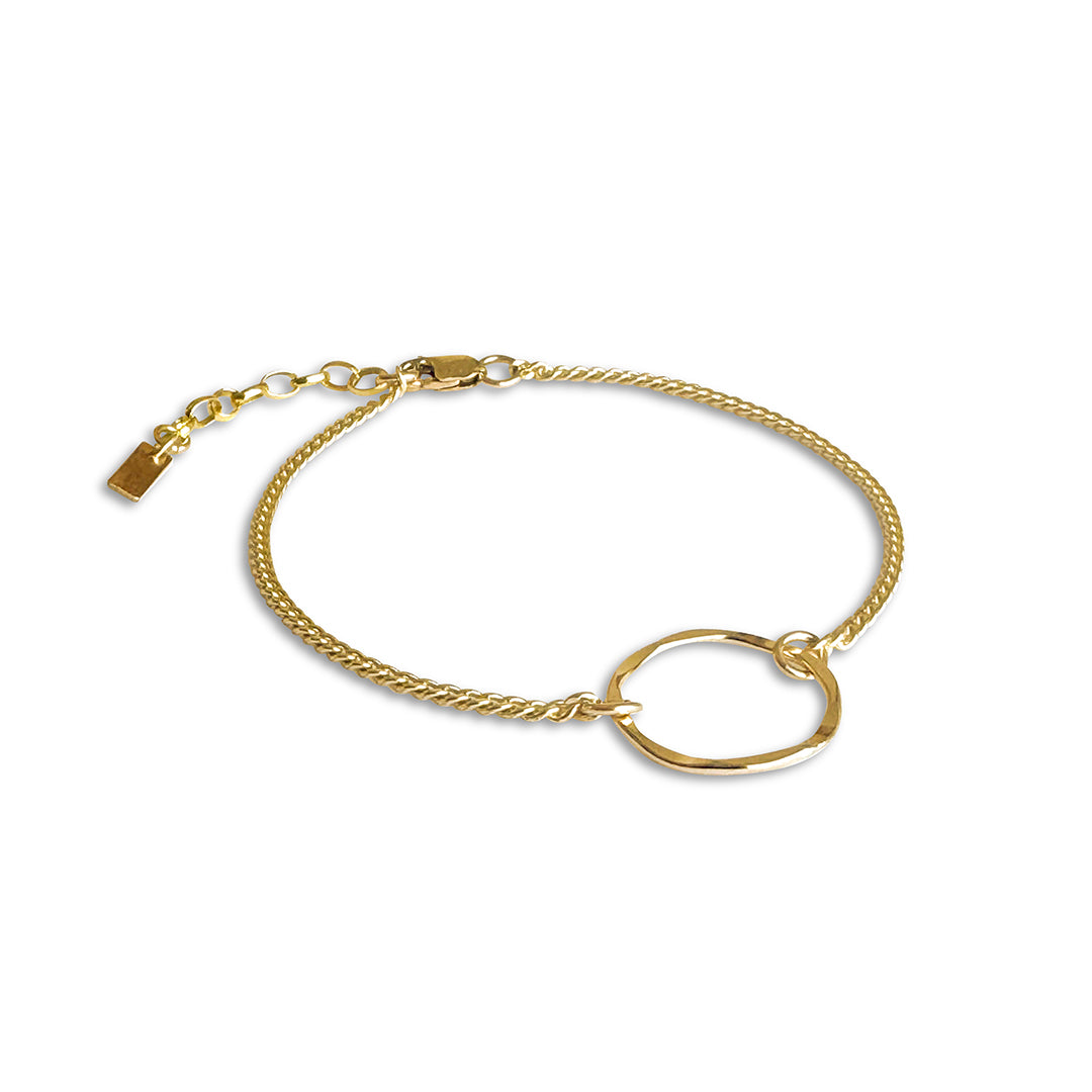 14kt GoldFilled Textured Ring Bracelet