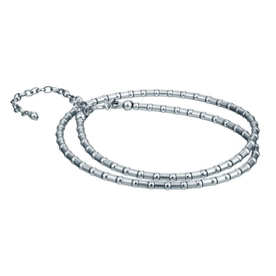 Sterling Silver Crimp Bead Necklace