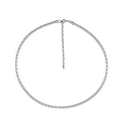 Sterling Silver Crimp Bead Necklace