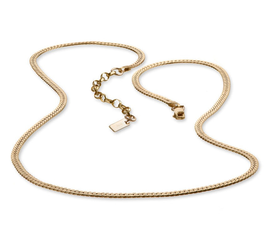 14kt Goldfill Herringbone Stacking Chain – Scribble & Stone